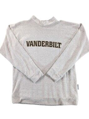 Vtg Vanderbilt Woolly Threads‎ Terry Mock Neck Pullover Sweatshirt Medium USA